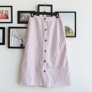 American Eagle HighWaisted Button Front Midi Skirt